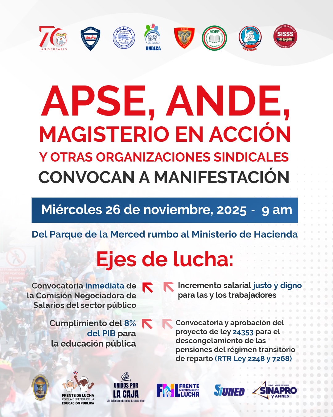 ¡A LAS CALLES POR DIGNIDAD Y JUSTICIA!